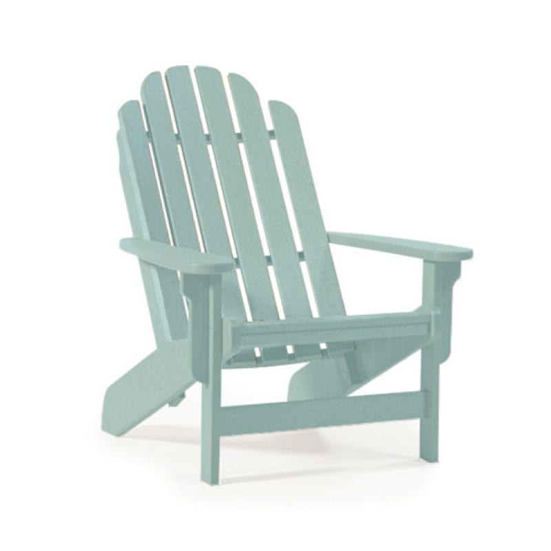 mint green plastic adirondack chairs