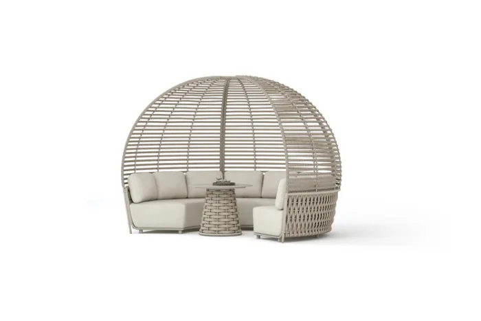 hug collection outdoor arc corners sofa set greige couture jardin