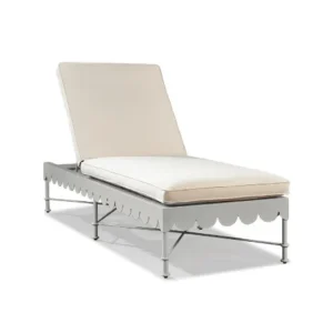 Adjustable Chaise Lounge, Alabaster Finish, Play Cameo Fabric, Awning Collection, Lane Venture