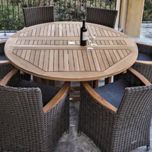 drop leaf table set, helena collection, royal teak