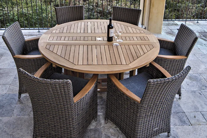 drop leaf table set, helena collection, royal teak