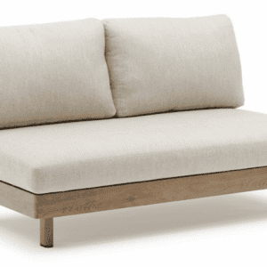 Couture Jardin Lounge Armless Sofa Collection Oak Aluminum Oyster Finish