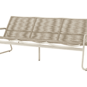 Sofa, High-Back Rocker, Coffee and End Tables, Barley Weave, Bone Finish, Cabana Collection.